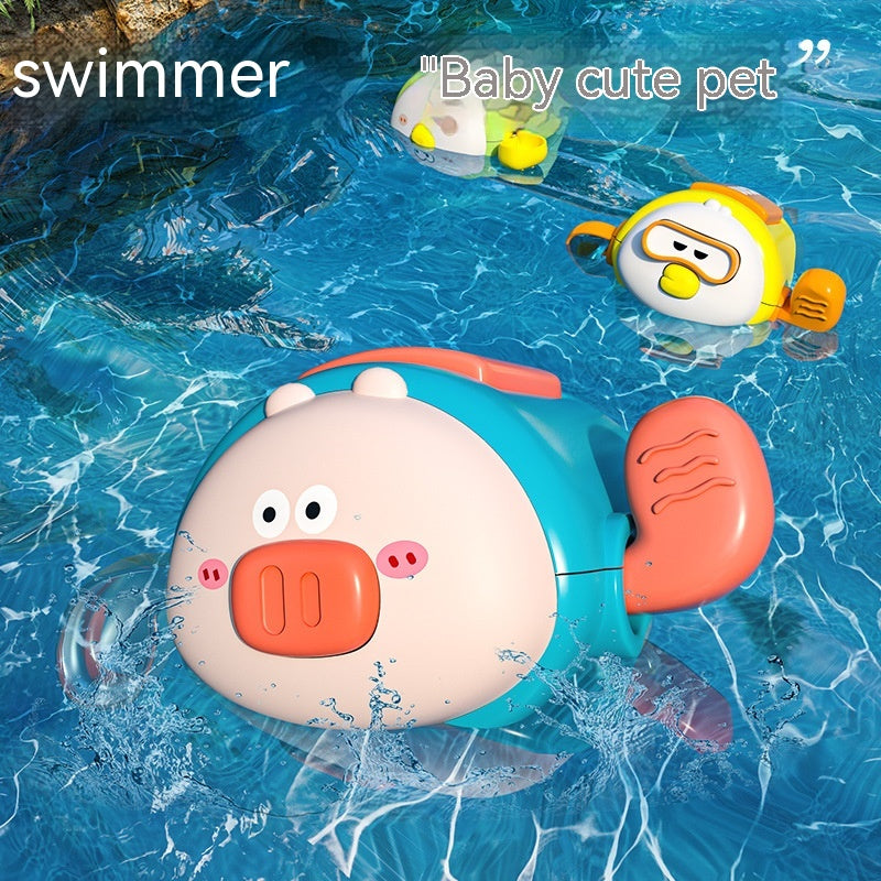 Children's Bath Toys Cartoon Clockwork Bath Water Toys Kids Gym From House