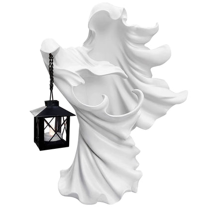 Faceless Ghost Sculpture Halloween Ghoul Resin Sculpture