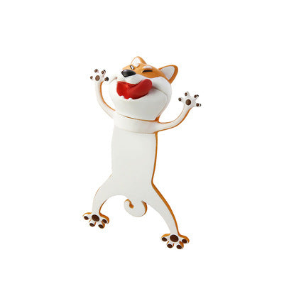 Creative PVC Personality Student Gift 3D Three-dimensional Animal Bookmark Kids dealsniper-net Shiba Inu