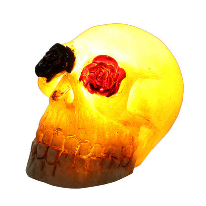 Skull Lamp Resin Ghost Skeleton Head LED Electronic Candle Light Holidays Gym From House