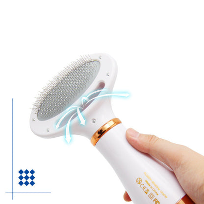 Two-in-one Pet Hot Air Comb Dog Cat Hair Comb Pets Gym From House