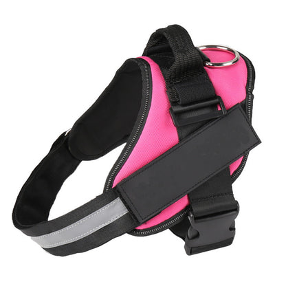 Personalized Custom Adjustable Reflective Breathable Dog Harness Pets dealsniper-net L Rose red