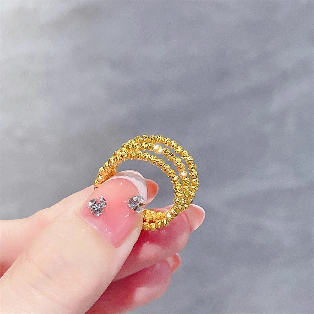 New Arrival Women's Ring Vietnamese Gold Thin Circle Ring Jewelry Gym From House