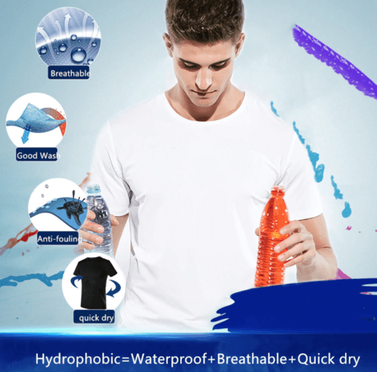 Quick-drying Waterproof Anti-fouling T-shirt Couple Half Sleeve Bottoming Shirt Men dealsniper-net