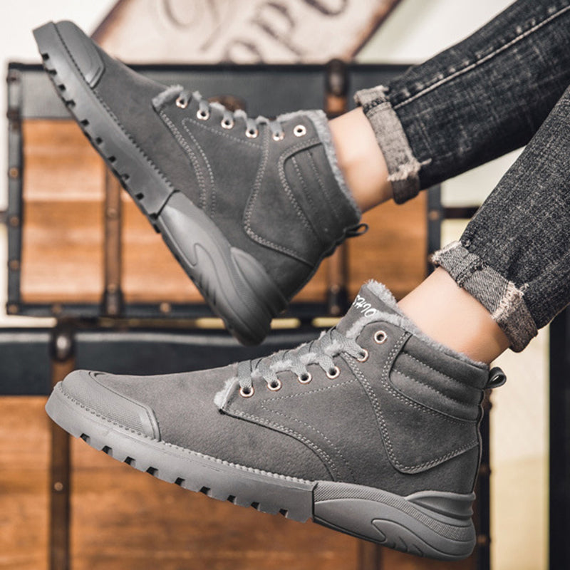 Ankle Boots Men Winter Warm Plush Shoes Men DealSniper.net