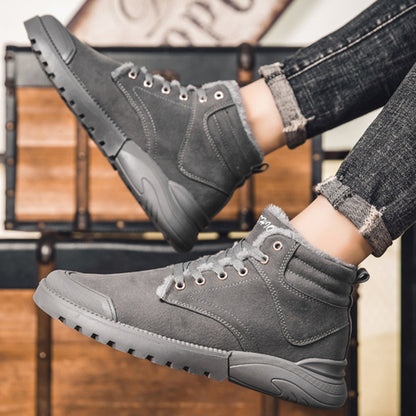 Ankle Boots Men Winter Warm Plush Shoes Men DealSniper.net