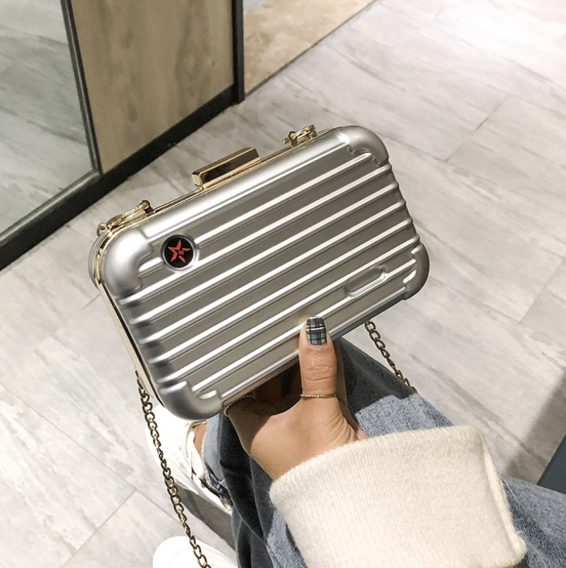 new hand holding mini suitcase small bag female small slung