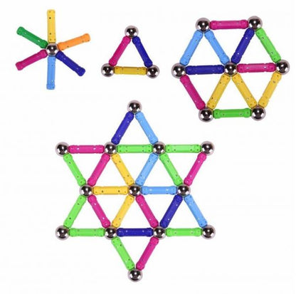 Large Magnet Toy Sticks & Metal Balls Magnetic Building Blocks Construction Toys For Baby Designer Educational Toy For Children