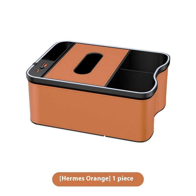 Car Armrest Multifunctional Storage Box Vehicle dealsniper-net Orange