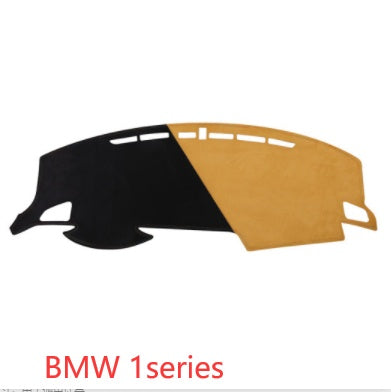 Car Suede Dashboard Cover Center Console Sunshield Retrofitting Vehicle DealSniper.net BMW 1series Black Yellow