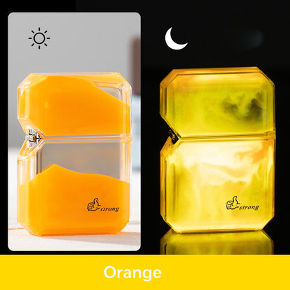 New Luminous Quicksand Windproof Lighter Gadgets Gym From House Quicksand orange Single