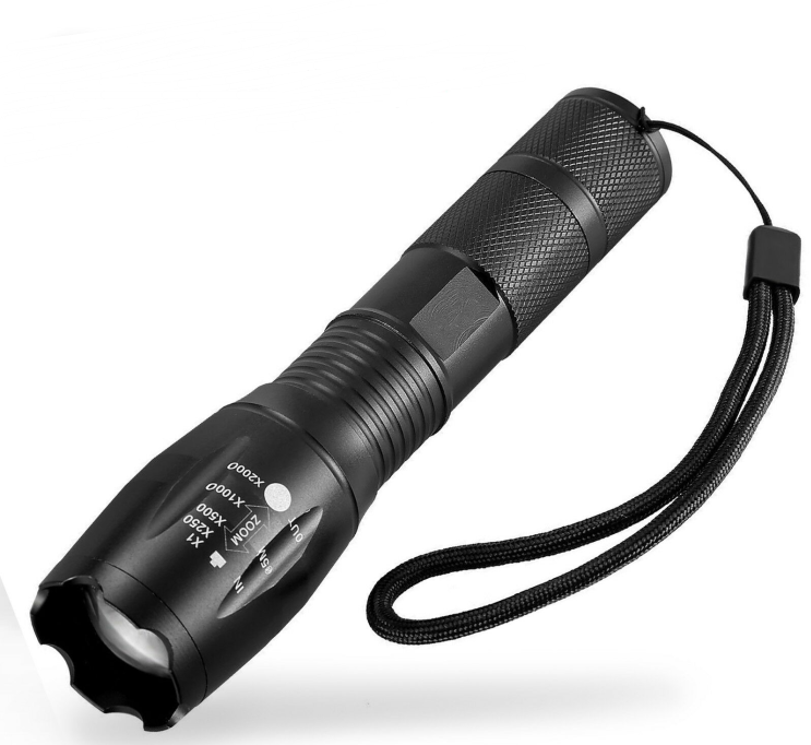 Portable Mini Flashlight LED ZOOM Torch Hunting Flashlight