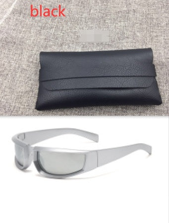 Fashion New Personality Cycling Sports Trend Sunglasses Men Gym From House Silver white mercury C10 With glasses bag
