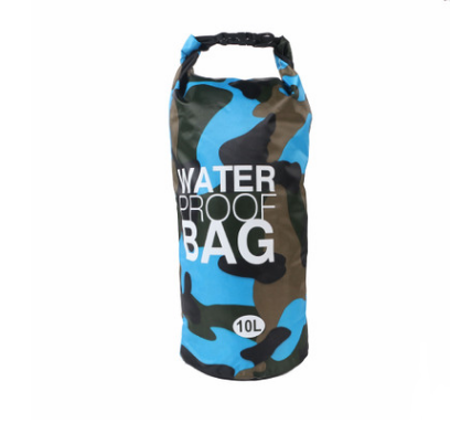 Camouflage waterproof bucket bag beach bag waterproof bucket Outdoor DealSniper.net Light blue 10L