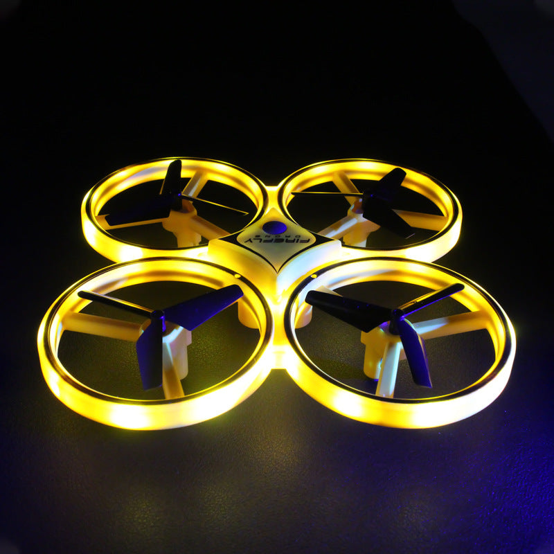Watch Induction Four-axis Drone Remote Control Suspension Toys Kids DealSniper.net yellow