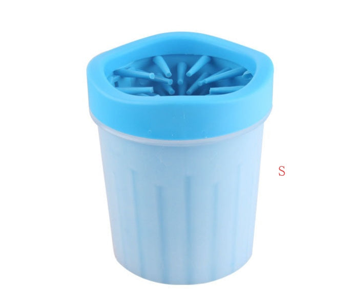 Silicone Dog Paw Washer Cup Pets dealsniper-net Blue B S