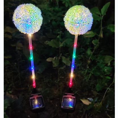 Solar Garden Simulation Dandelion Onion Ball Ground Lamp Garden dealsniper-net Double Pack Single Head 16LED