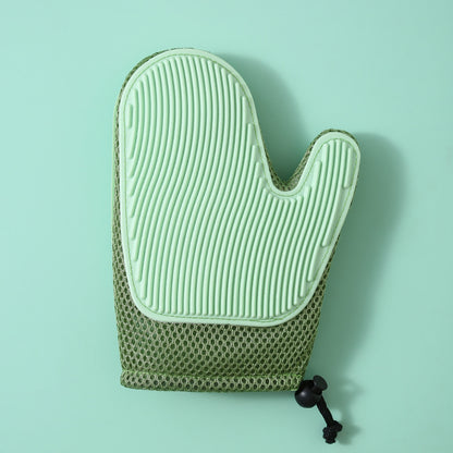 Comb 2-in-1 Floating Hair Removal Pet Gloves Pets Gym From House Green