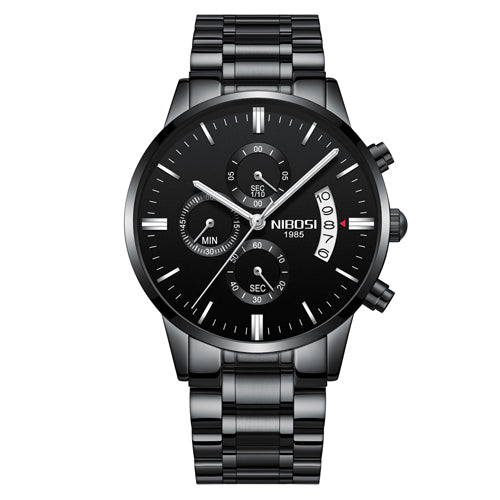 Men Watch Chronograph Sport Mens Watches Top Brand Men DealSniper.net Black