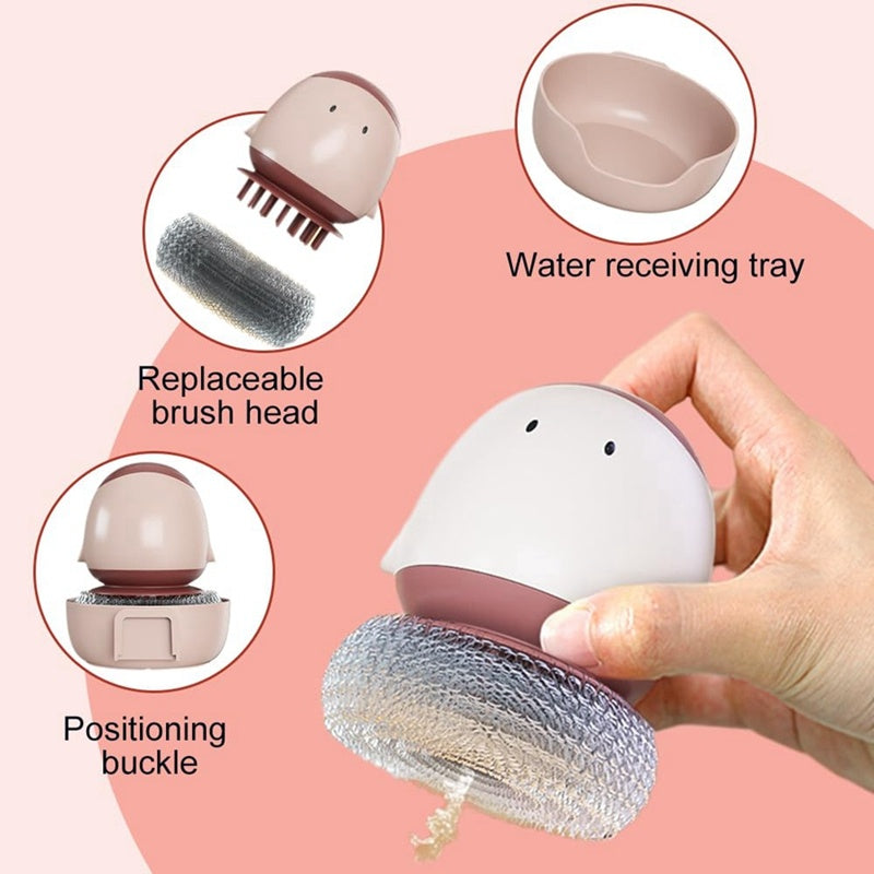 Automatic Liquid Filling Dishwashing Brush Kitchen Dish Brush Kitchen DealSniper.net