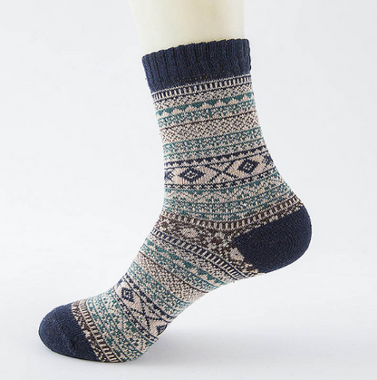 Winter Thick Warm Stripe Wool Socks Casual Sock Business Socks