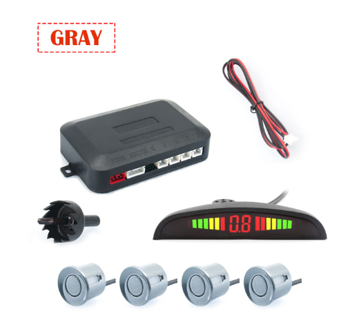 Manufacturers Wholesale Reversing Radar Buzz 4 General 12v Crescent Monitor SensorProbe Vehicle Vehicle dealsniper-net Titanium Grey