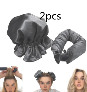 New Heatless Curl Stick With Cloth Cover Cute Ball Head Women dealsniper-net Black2pcs