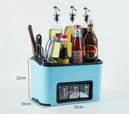 Kitchenware Rack Seasoning Storage Box Multifunctional Kitchen DealSniper.net Blue