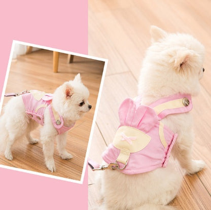 Cute Pet Dog Harness Leash Set Pets Gym From House Maca pink L