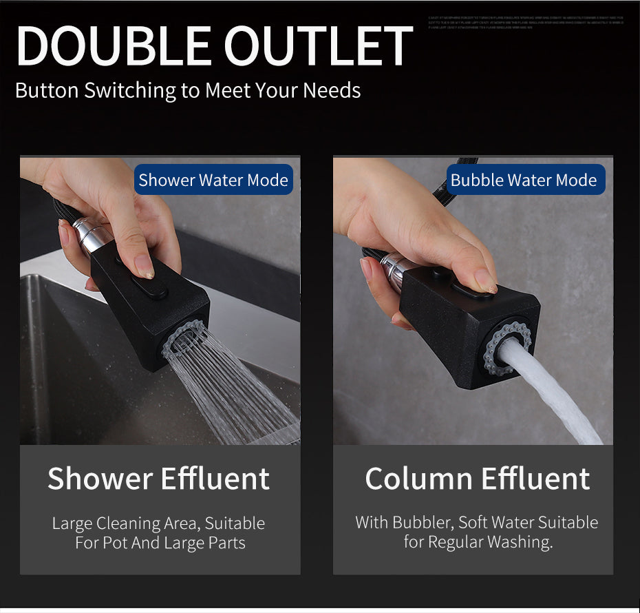 Stretchable Sink Faucet Double Outlet Mode Kitchen dealsniper-net