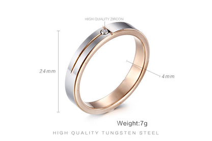 Female 4mm Authentic Tungsten Carbide Ring Jewelry dealsniper-net 10