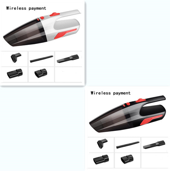 Handheld High-Power Vacuum Cleaner For Small Cars Home dealsniper-net White Black wireless set