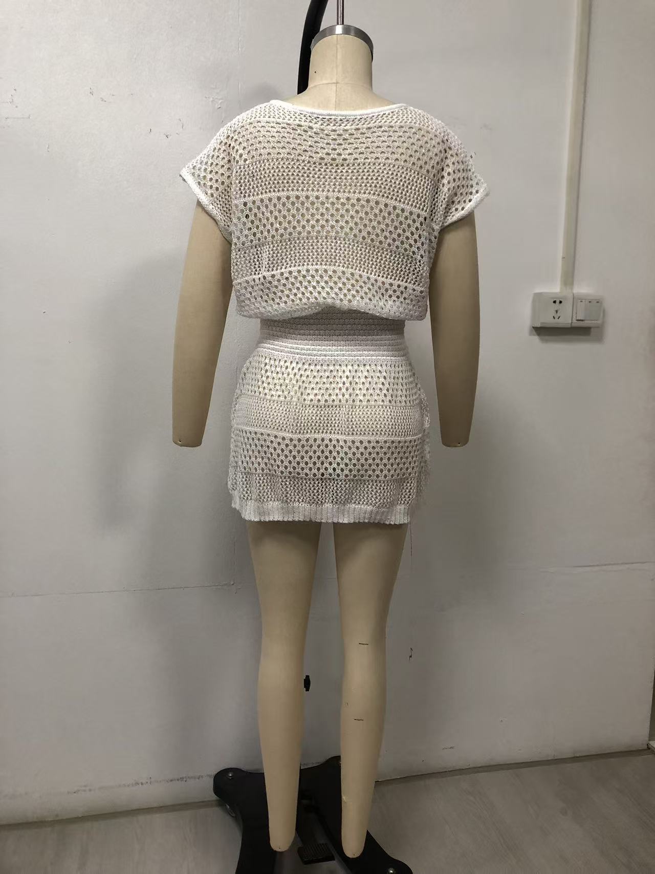 New Women Crochet Beach Dress Sparkly Sequin Women Gym From House