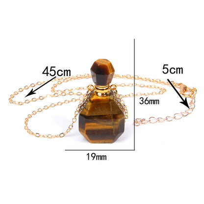 Perfume bottle crystal pendant necklace Deals dealsniper-net