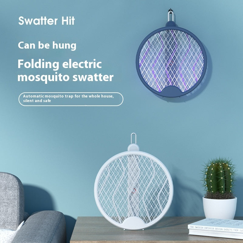 Folding Electric Mosquito Swatter USB Rechargeable Swatter