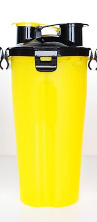 2 In 1Pet Water Bottle Dispenser Travel Portable Bowl Pets Gym From House Yellow No bowl 1pc