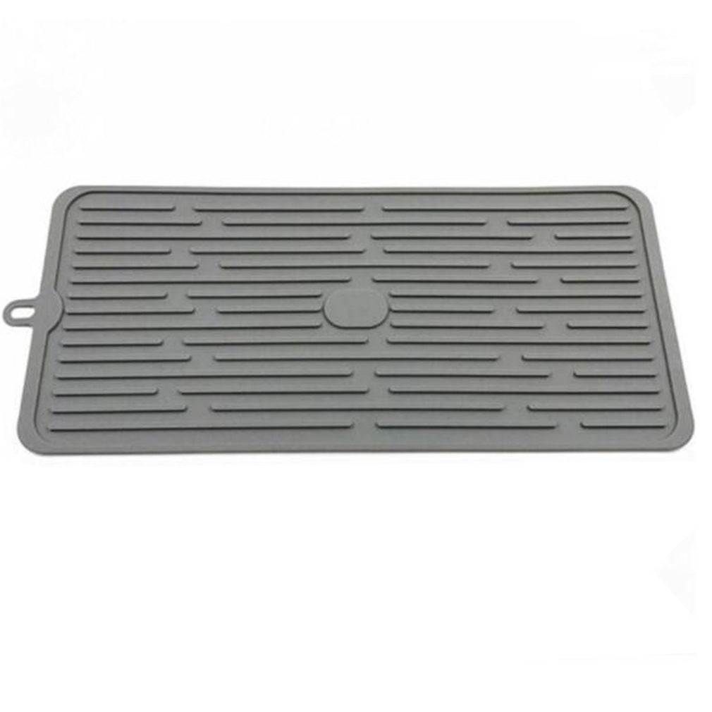 Foldable Silicone Drain Pad Non-slip Drain Drying Flume Draining Mat Kitchen DealSniper.net Grey