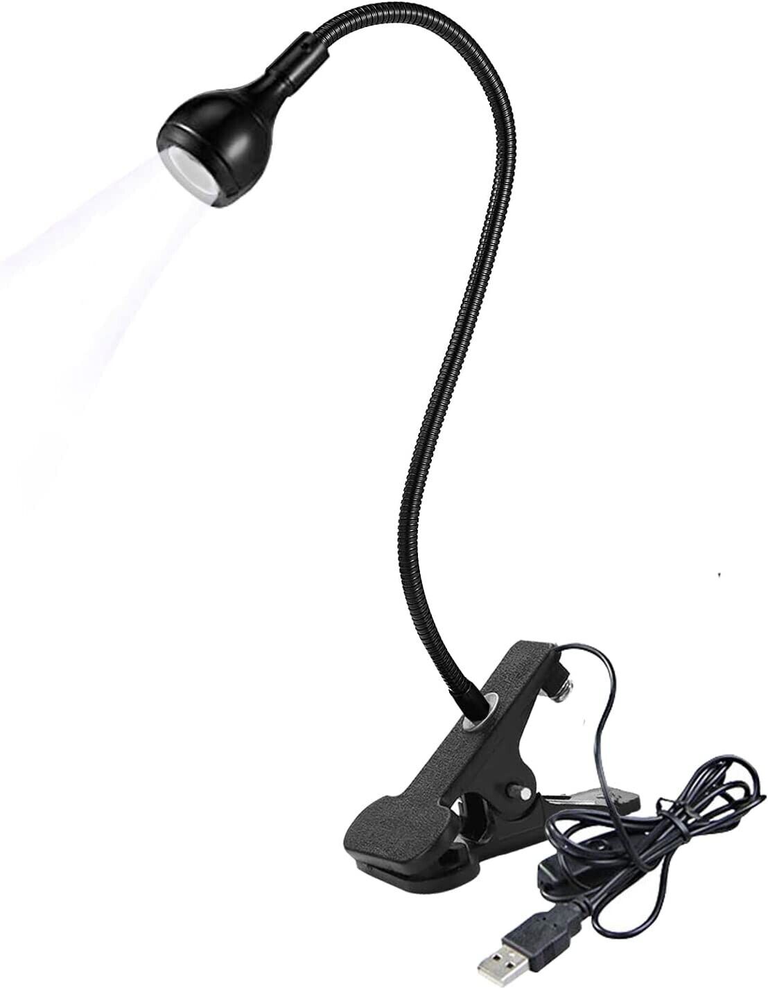 USB Flexible Reading LED Bright Light Book Lamp Clip-on Beside Bed Desk Table Home DealSniper.net