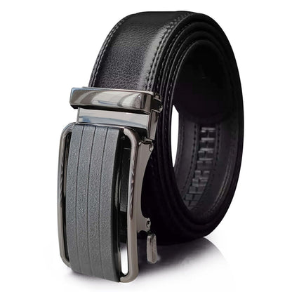 Men's Ratchet Belt Leather Mens Belt With Slide Buckle Ratchet Belts For Men USA Men dealsniper-net Black Adjustable