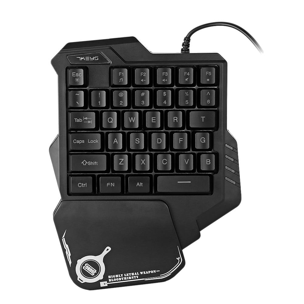 One-Handed Mechanical Gaming Keyboard RGB Backlit Portable Mini Gaming Keypad Game Controller Electronic dealsniper-net