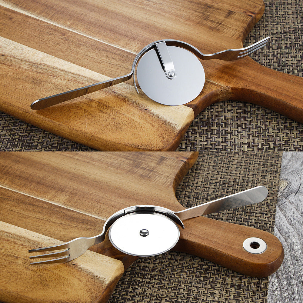 Stainless Steel Cake Cutter with Knife and Fork Kitchen DealSniper.net