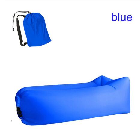 Outdoor Air Sofa Fast Inflatable Laybag Hangout Lounger Beach Air Bed Outdoor dealsniper-net Dark blue1