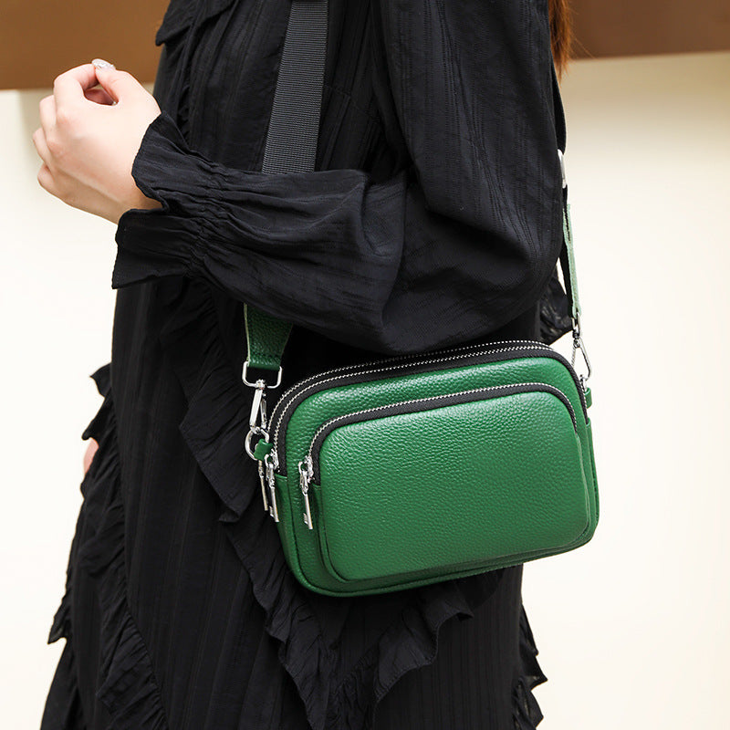 Trendy Fashion Multi-layer Leather Handbag Women Gym From House