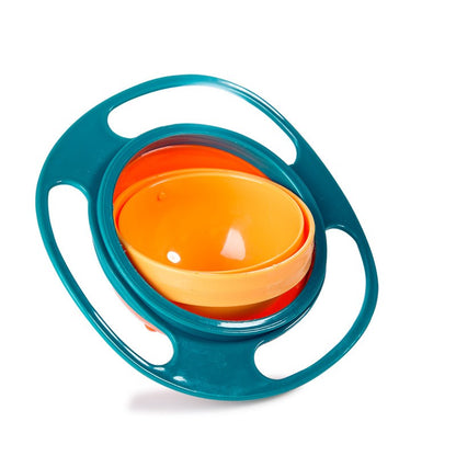 360 Rotate Universal Spill-proof Bowl Dishes kids toys DealSniper.net Green 1pc