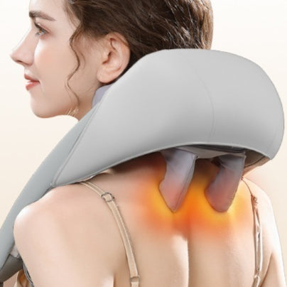 New Neck Massager Shoulder With Heat For Pain Relief Deep Tissue Health dealsniper-net Gray USB