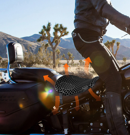 Summer Motorcycle Seat Cushion Air Mesh Fabric Comfort Honeycomb Vehicle DealSniper.net