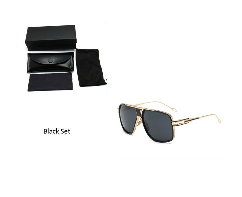 Sunglasses Men Brand Designer Sun Glasses Driving Oculos Men DealSniper.net Black Set