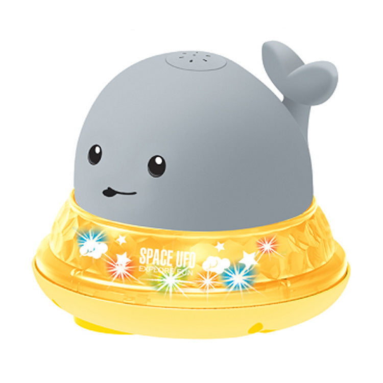 New Baby Bathroom Bath Electric Induction Whale Spray Small Toy Kids dealsniper-net Grey yellow