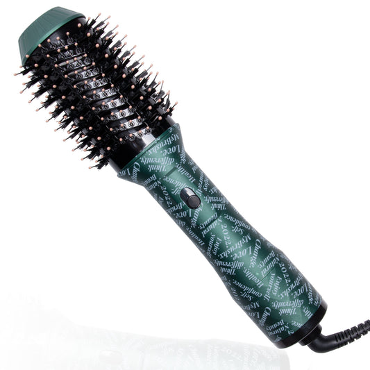 Hair Dryer Brush Hot Air Brush With Enhanced Barrel Beauty dealsniper-net Green