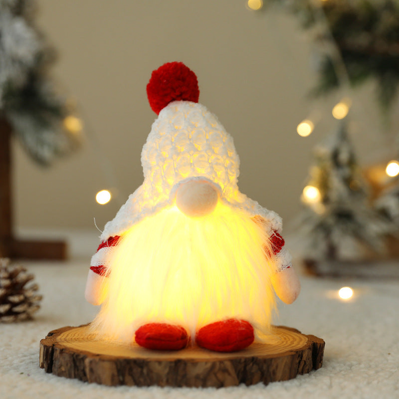 New Christmas Faceless Doll With Lights Holidays Gym From House 1cap ball with lamp dolls